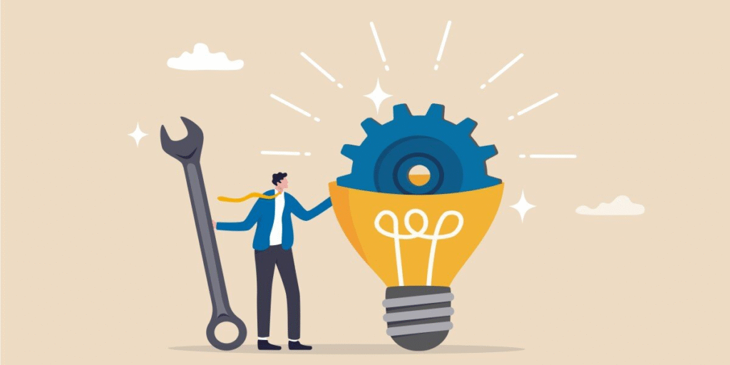 Product development process in 2026 showing research, product design, testing, launch, and growth
