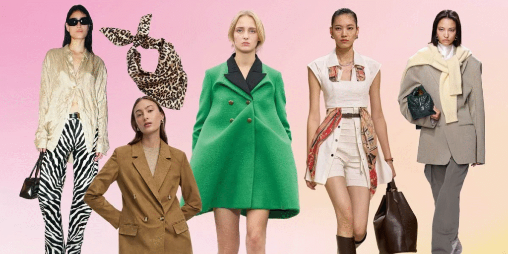 Fashion trends to watch in 2026 featuring emerging styles, relaxed tailoring, denim, accessories, and modern fashion looks