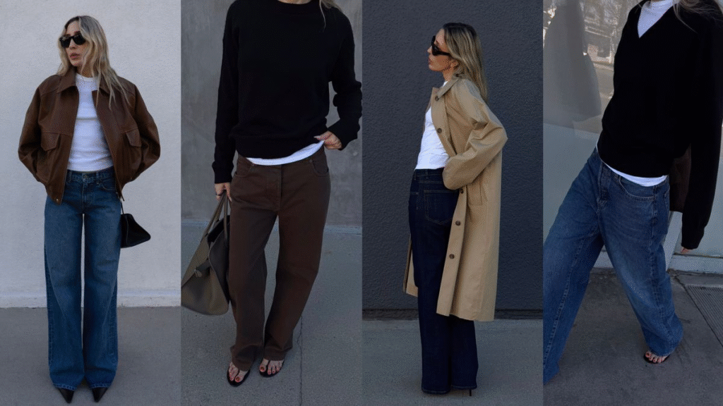 Fashion trends to watch in 2026 featuring emerging styles, relaxed tailoring, denim, accessories, and modern fashion looks